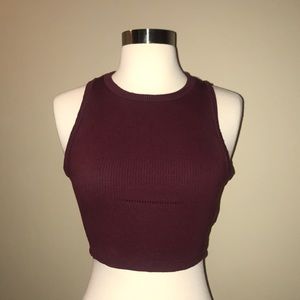 F21 Maroon Ribbed Crop❤️